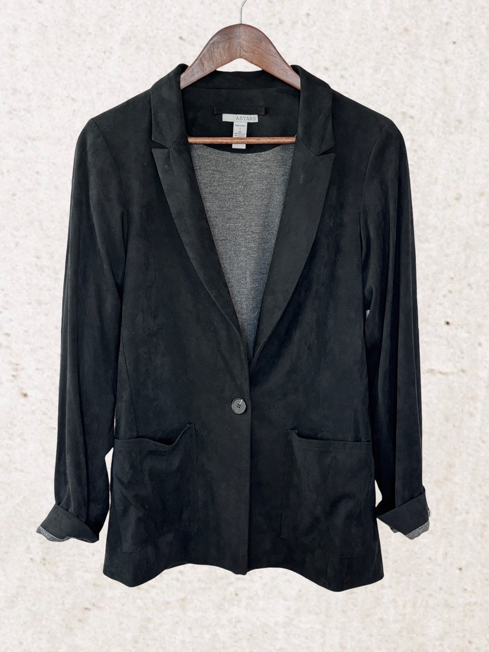 Astars Black Slim Fit Blazer Jacket